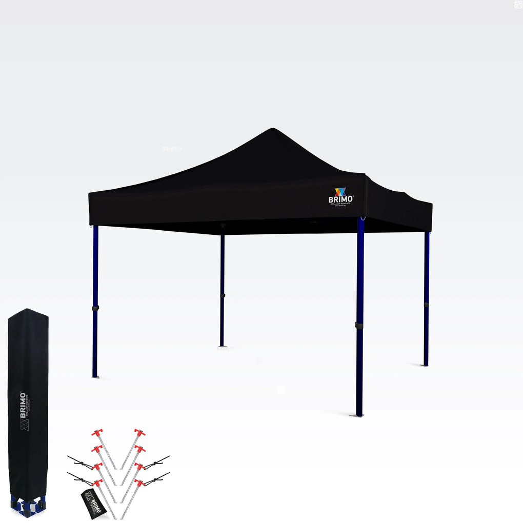 Cort tip foarfecă 3x3 m – Montare rapidă și protecție 100% pentru petreceri și evenimente - fara 3 pereti - Negru