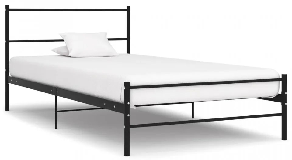 Cadru de pat, negru, 100 x 200 cm, metal