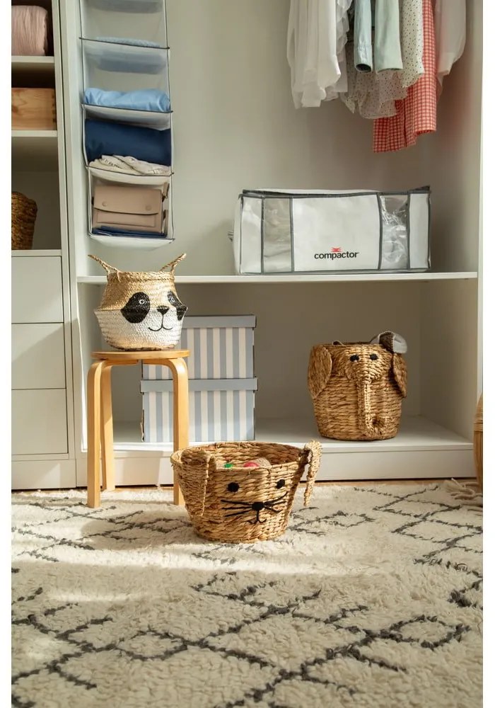 Coș de jucării pentru copii în culoare naturală din zambilă de apă ø 30x35 cm Elephant – Compactor