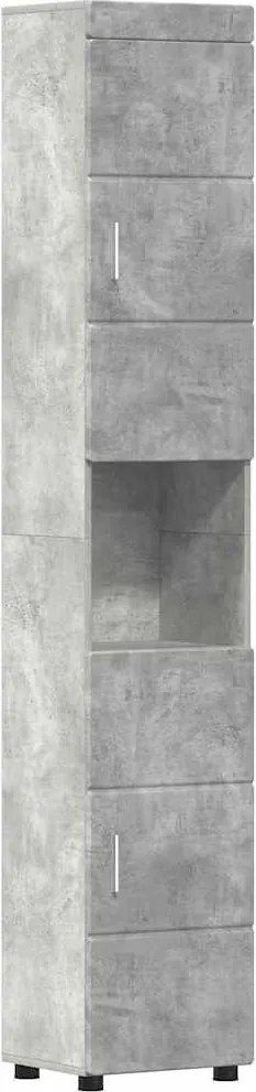 vidaXL Set dulap baie TULUM Gri din beton 37 x 31,5 x 203 cm