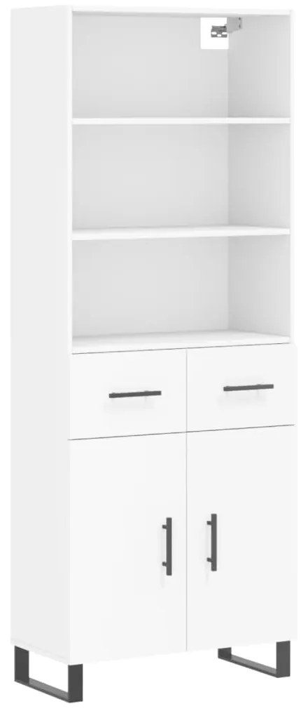 vidaXL Dulap înalt, alb, 69,5x34x180 cm, lemn compozit