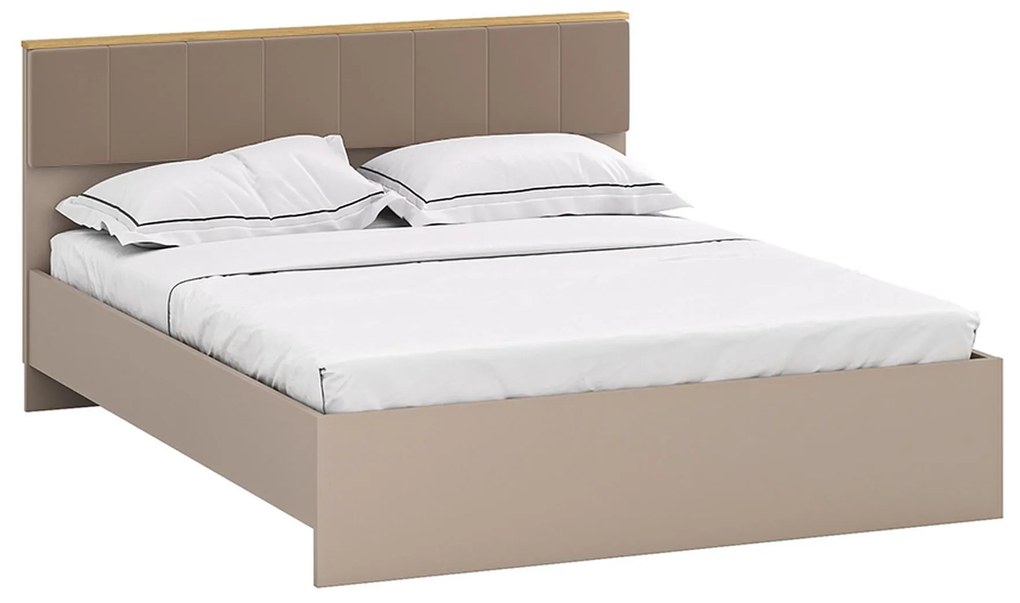Pat matrimonial 160 cm Indices (taupe + stejar pietros). 1116879