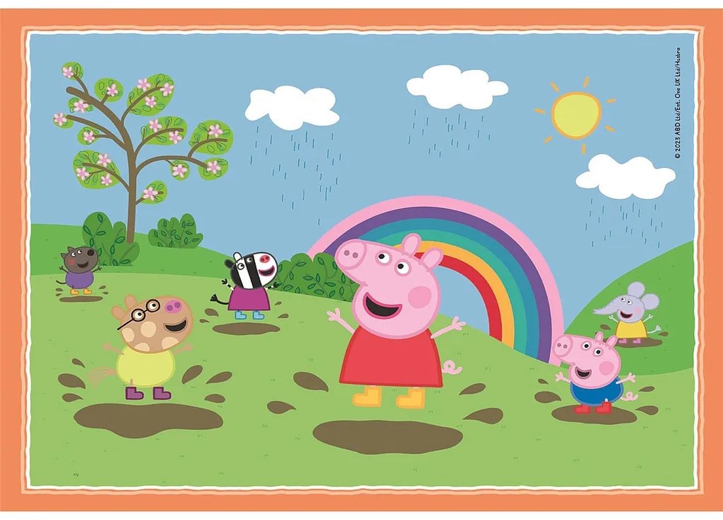 Peppa malac Picnic and School 4 az 1-ben puzzle Clementoni