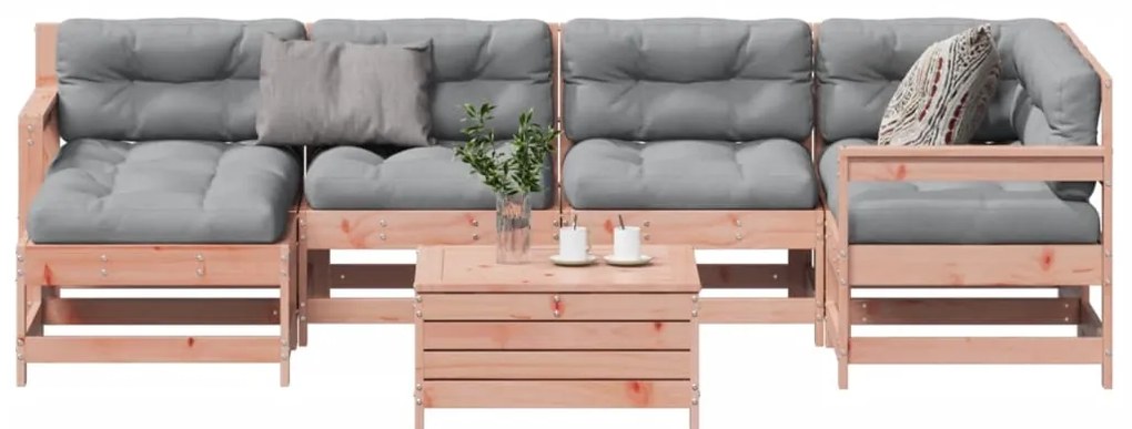 vidaXL Set mobilier de grădină cu perne, 7 piese, lemn masiv douglas