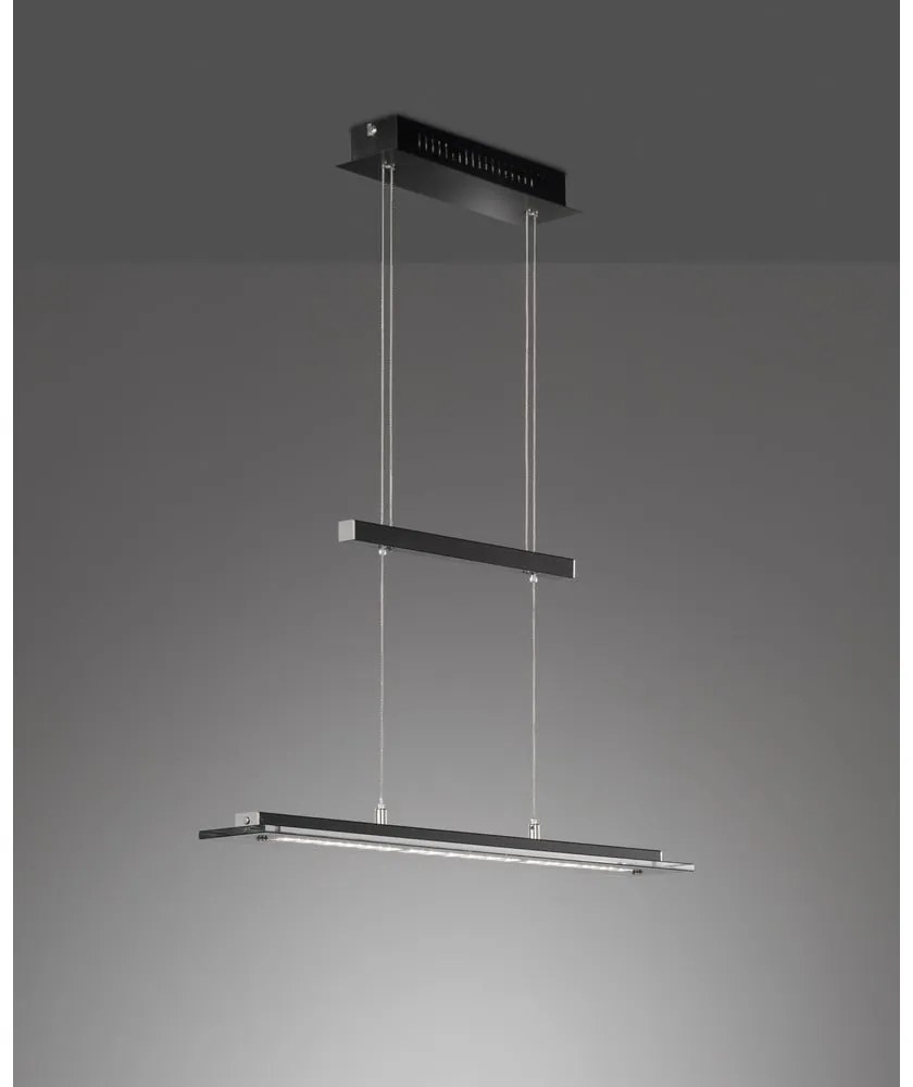 Lustră neagră LED cu intensitate reglabilă din metal Tenso – Fischer &amp; Honsel