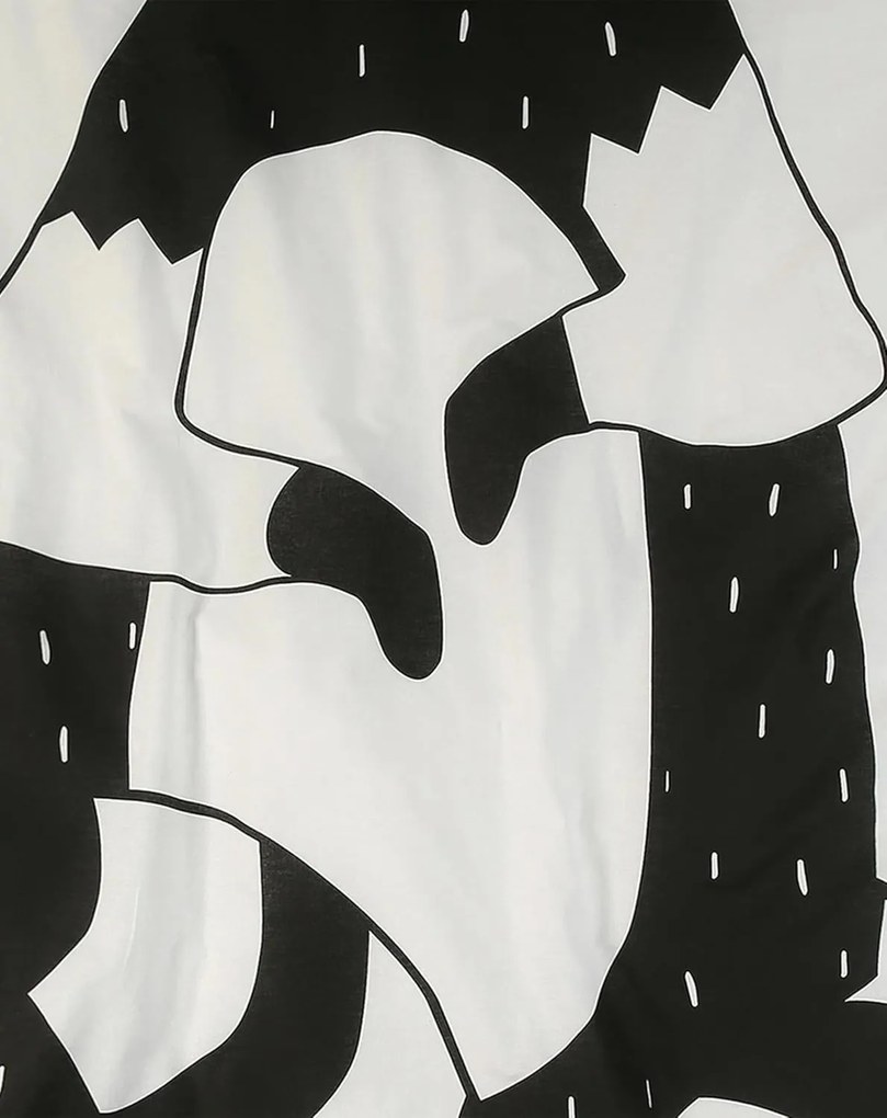 Lenjerie de pat din bumbac pentru patut RACCOON negru-alb Dimensiune lenjerie de pat: 40 x 60 cm | 100 x 135 cm