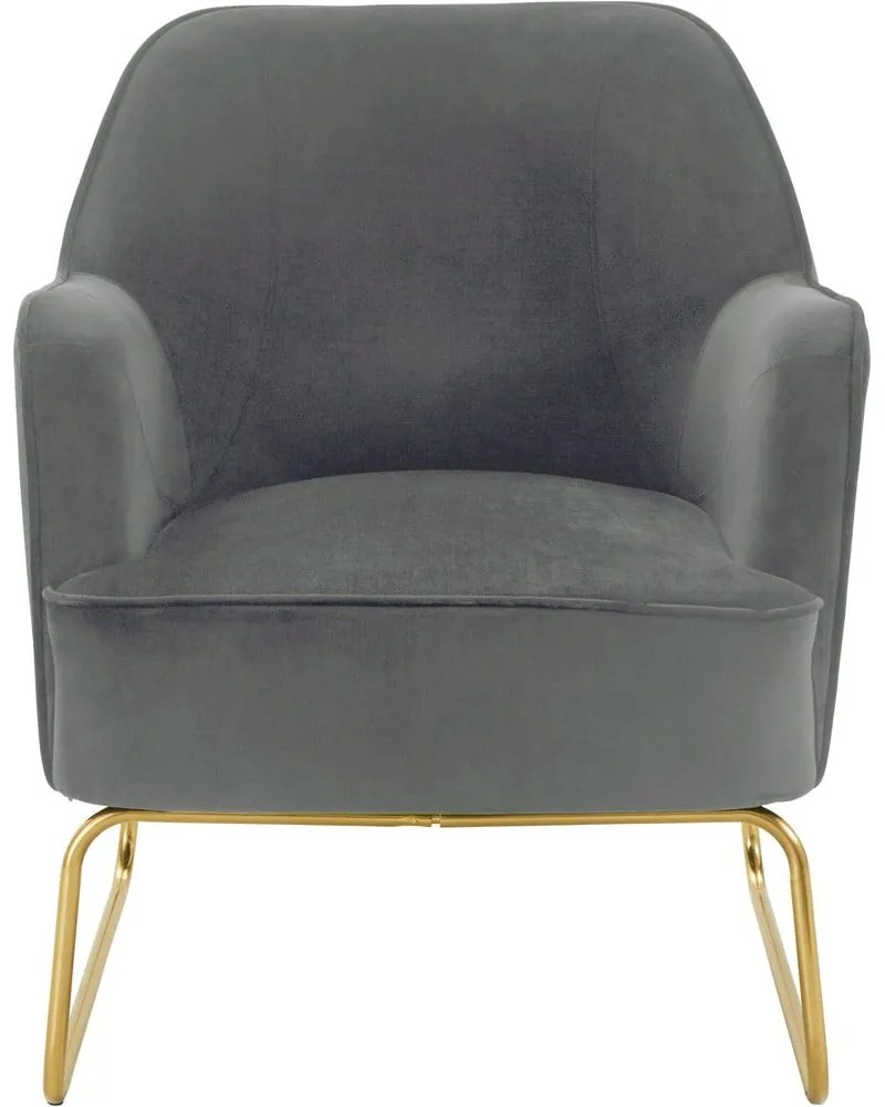 Fotoliu gri cu tapițerie din catifea Joshua - Støraa