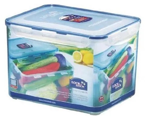 Caserolă alimentară LOCK 10 l albastru/transparent