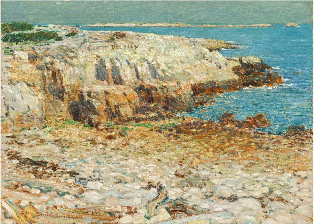 Tablou pe sticlă - Childe Hassam, A North East Headland, reproducere (70x50 cm)