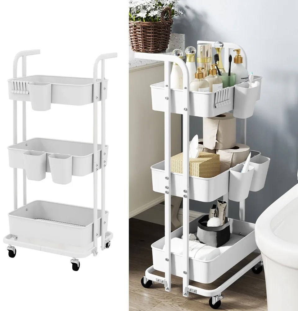 Carucior de Servire Pliabil cu 3 Niveluri