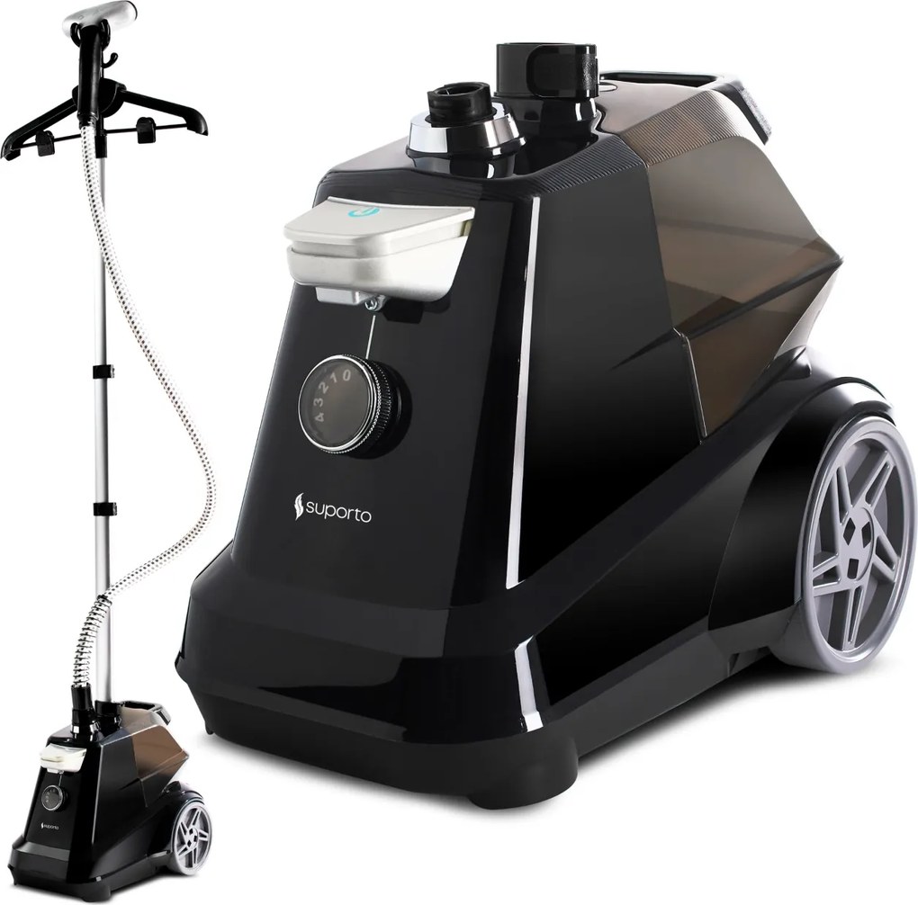 Fier de Calcat Vertical cu aburi SUPORTO R3, Steamer de 2200W cu 4 trepte de putere. Statie de calcat profesionala pentru haine netede, fara mirosuri