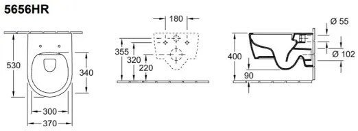 Villeroy & Boch 5656HR01 - WC suspendat cu capac SoftClose AVENTO, ceramică, alb alpin