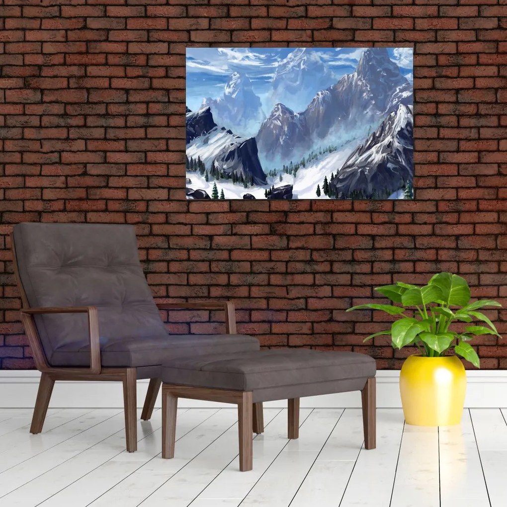 Tablou - Munții pictați (90x60 cm)