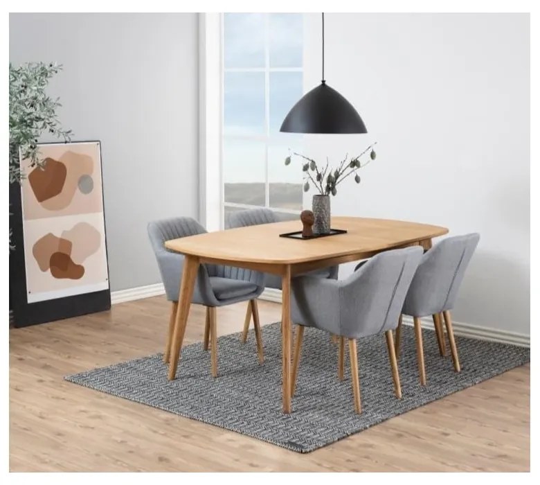 Masă extensibilă în decor de stejar Actona Marte Dining, 180 x 102 cm