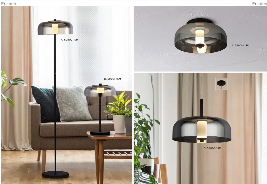 Veioza LED, Lampa de masa design nordic Frisbee EU59801-1SM SRT