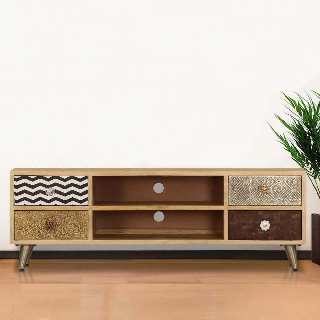 247340 vidaXL Comodă TV, 120 x 30 x 40 cm, lemn masiv de mango