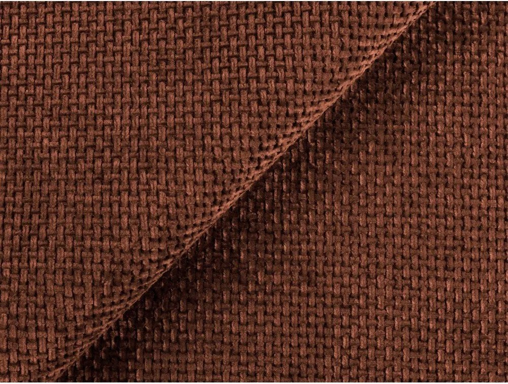 Colțar teracotă extensibil/cu spațiu de depozitare cu tapițerie din chenille (cu colț pe partea stângă/în formă de ”L”) Kona – Makamii