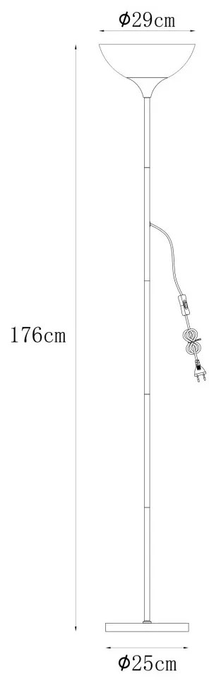 Lampadar, Lampa de podea design modern SARDA negru, auriu
