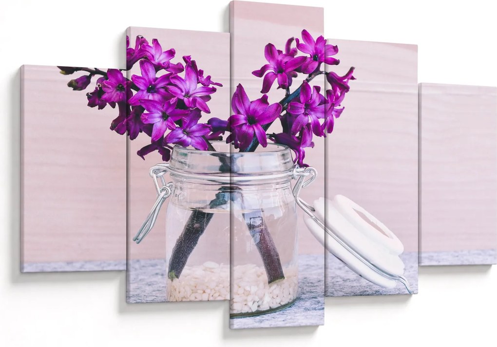 Tablou cu flori violete (150x105 cm)