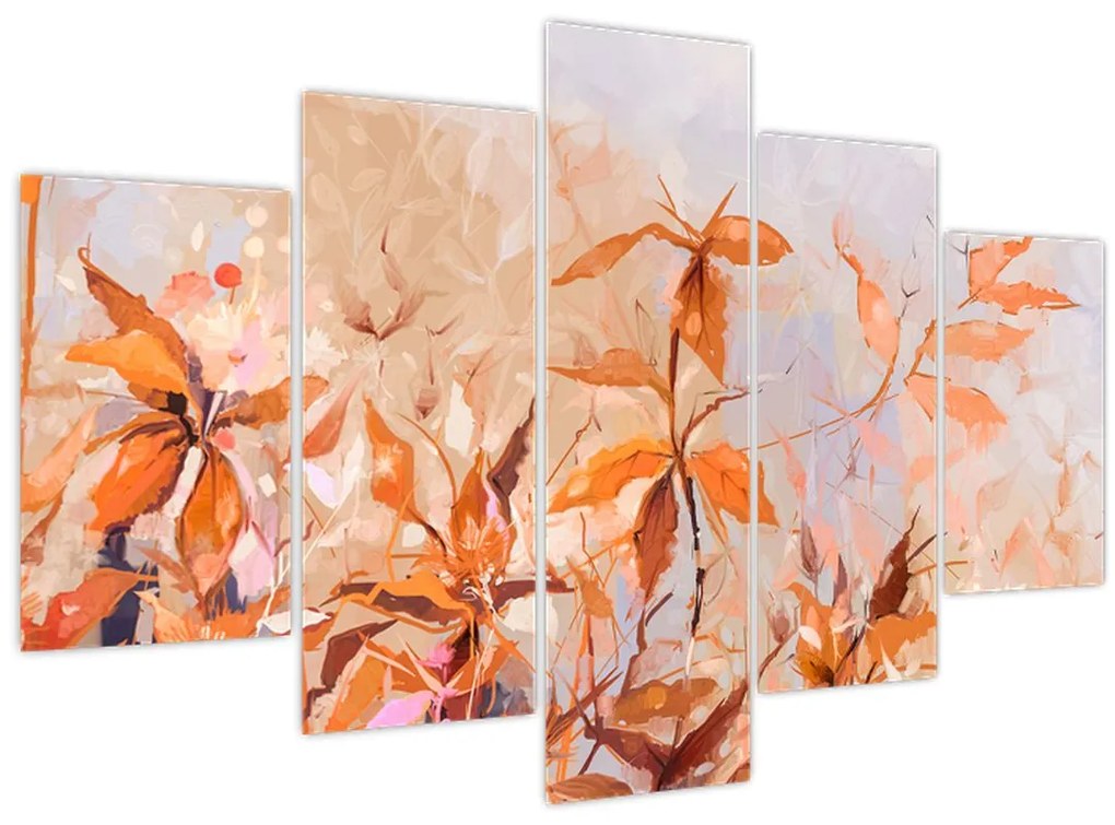 Tablou - Flori pictate (150x105 cm)