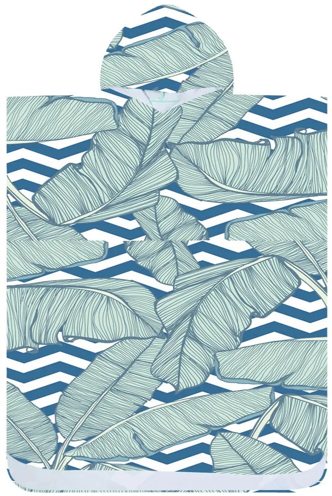 Poncho prosop de plaja NAVARI albastru 80x145 cm