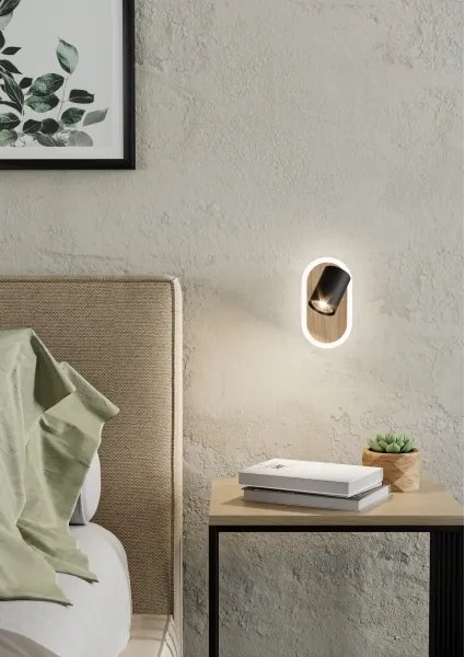 Eglo 901631 - Aplica de perete tip spot RIMBOCCHI LED/7W/230V maro/negru