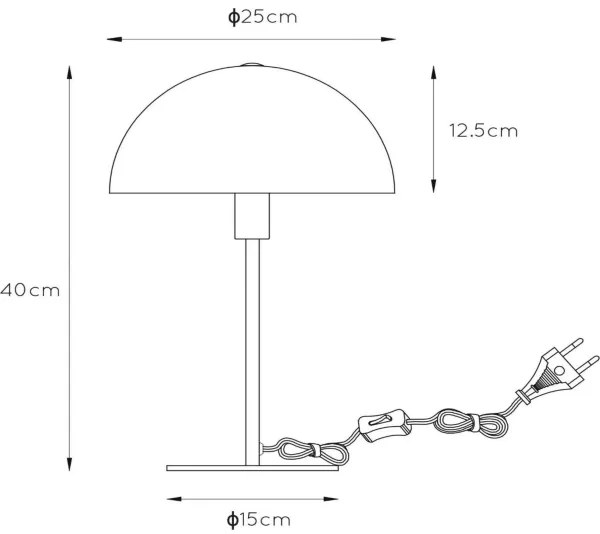 Lampă de masă Lucide 45596/01/30 SIEMON 1xE14/25W/230V negru