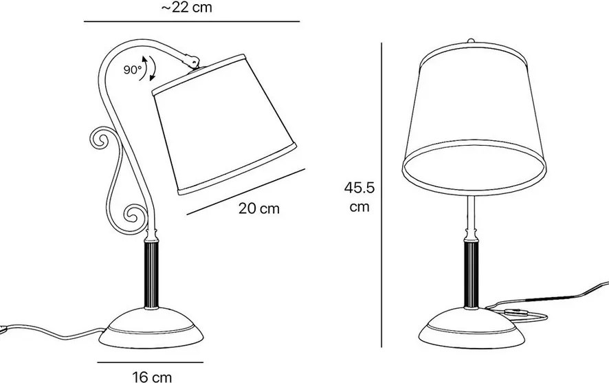 Veioza, Lampa de masa design clasic italian Bruxelles