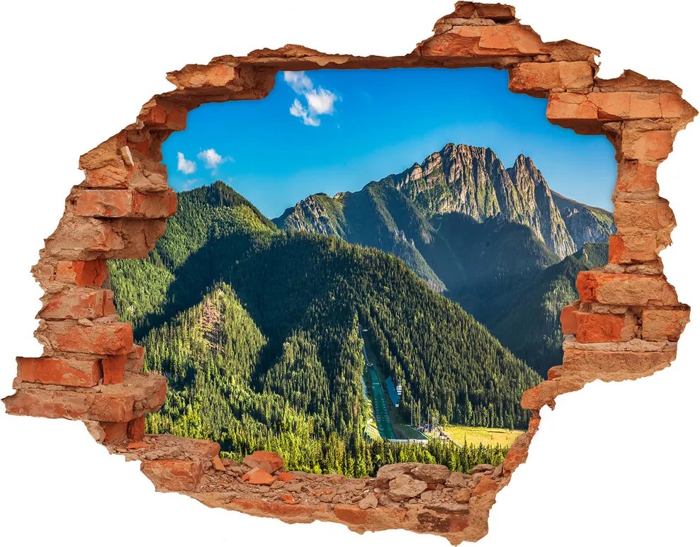 Samolepiaca diera na stenu Jazero v horách