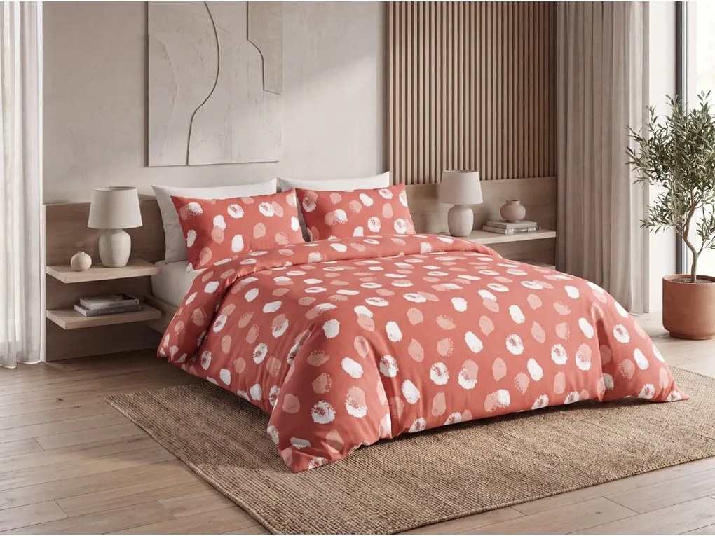 Lenjerie de pat din flanel TESS rosu Dimensiune lenjerie de pat: 2 buc 60 x 70 cm | 200 x 200 cm