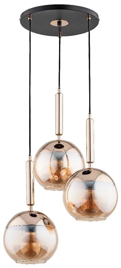 Lustră pe cablu VOLDA 3xE27/15W/230V d. 52 cm alamă