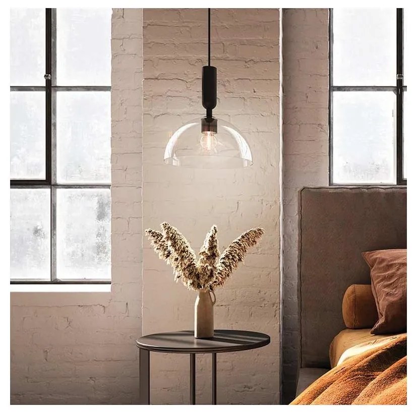 Alora Mood ALM-JUDE-P-MB-CL - Lampă suspendată pe tijă JUDE 1xE27/60W/230V neagră