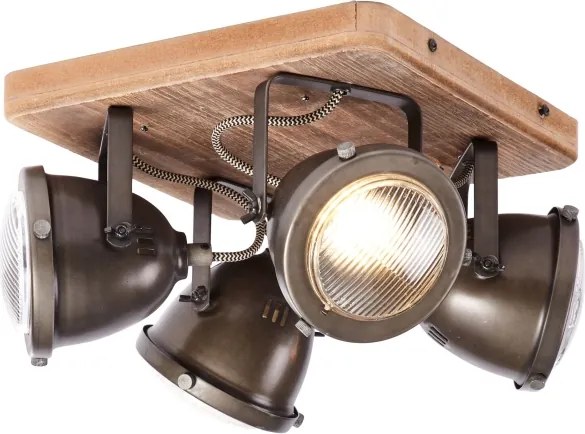 Brilliant - Lampă spot CARMEN WOOD 4xGU10/5W/230V eucalipt