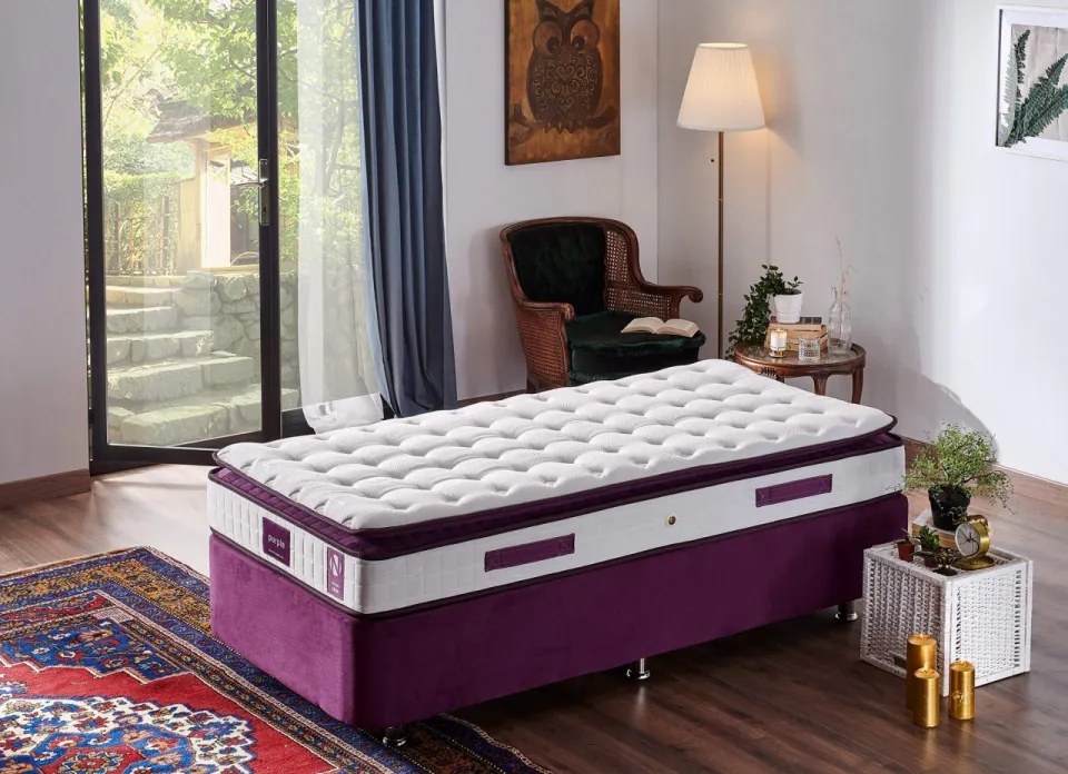 Saltea Ortopedica Purple, 120x200 cm, Topper Inclus