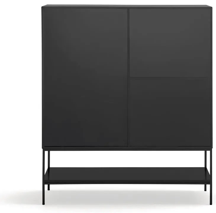 Dulap negru 120x140x45 cm Platt – Teulat