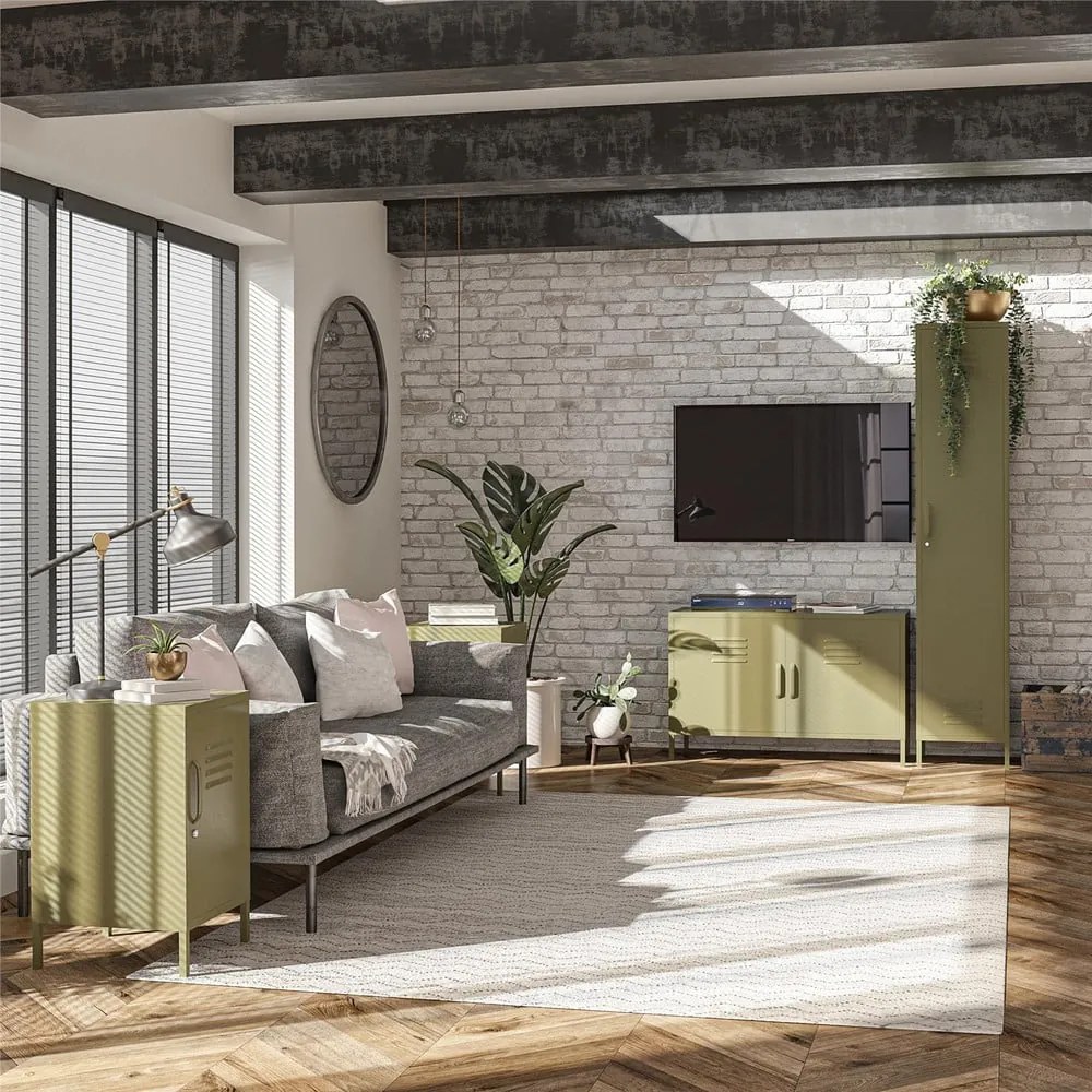 Noptieră kaki din metal Bradford – Støraa