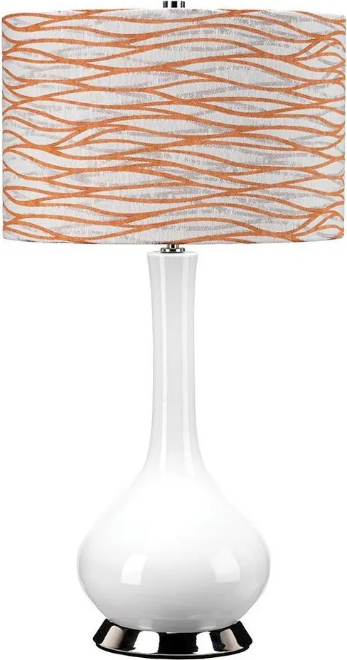 Elstead MILO-PN-TL-LORA - Lampă de masă MILO 1xE27/60W/230V, alb/portocaliu