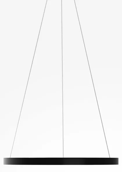 Lustra inelara suspendata LED Rim 60cm negru