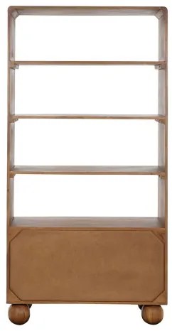 Etajera, maro, din lemn de acacia si rattan, Oasis