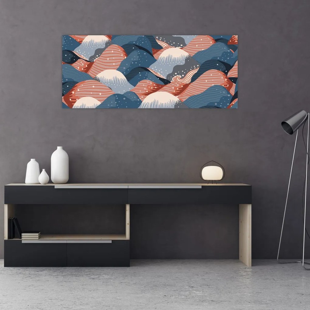 Tablou - Valuri japoneze (120x50 cm)