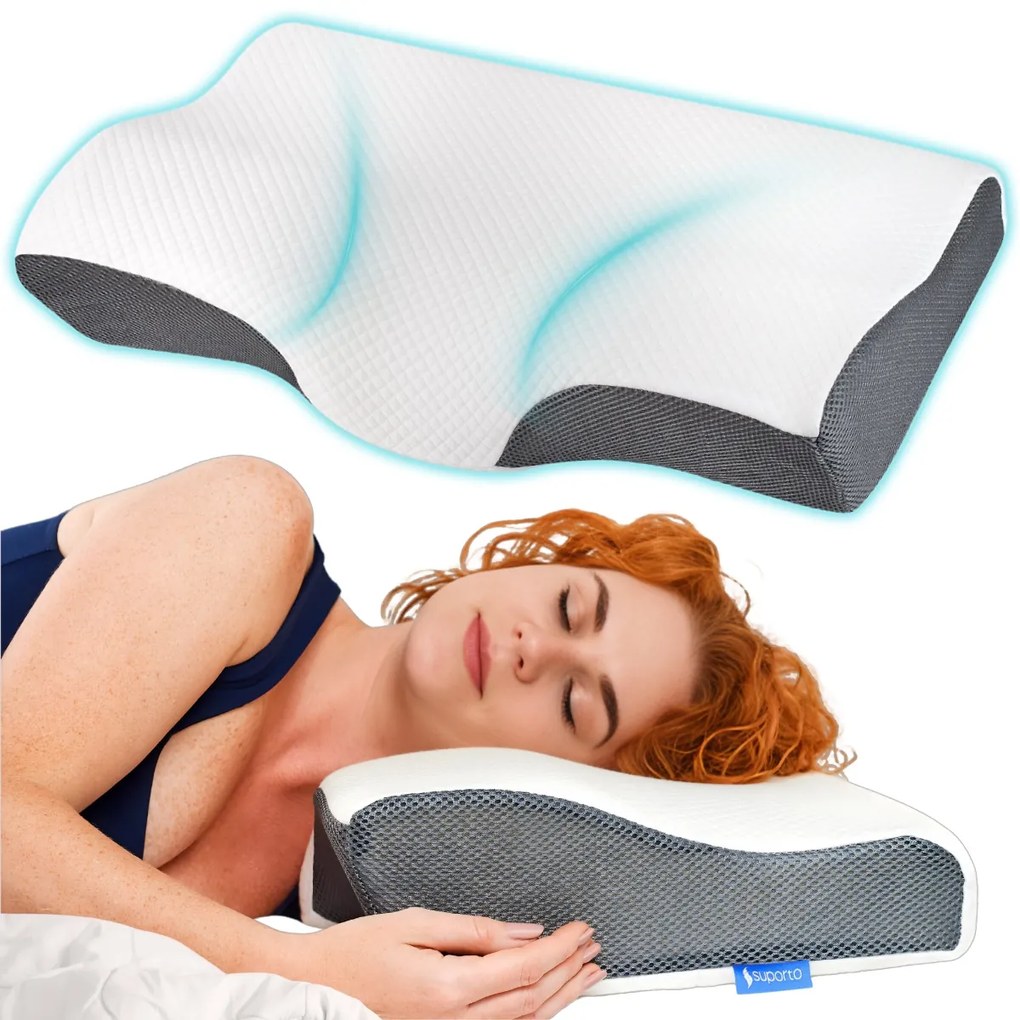 Perna de dormit anatomica si ortopedica cu suport cervical