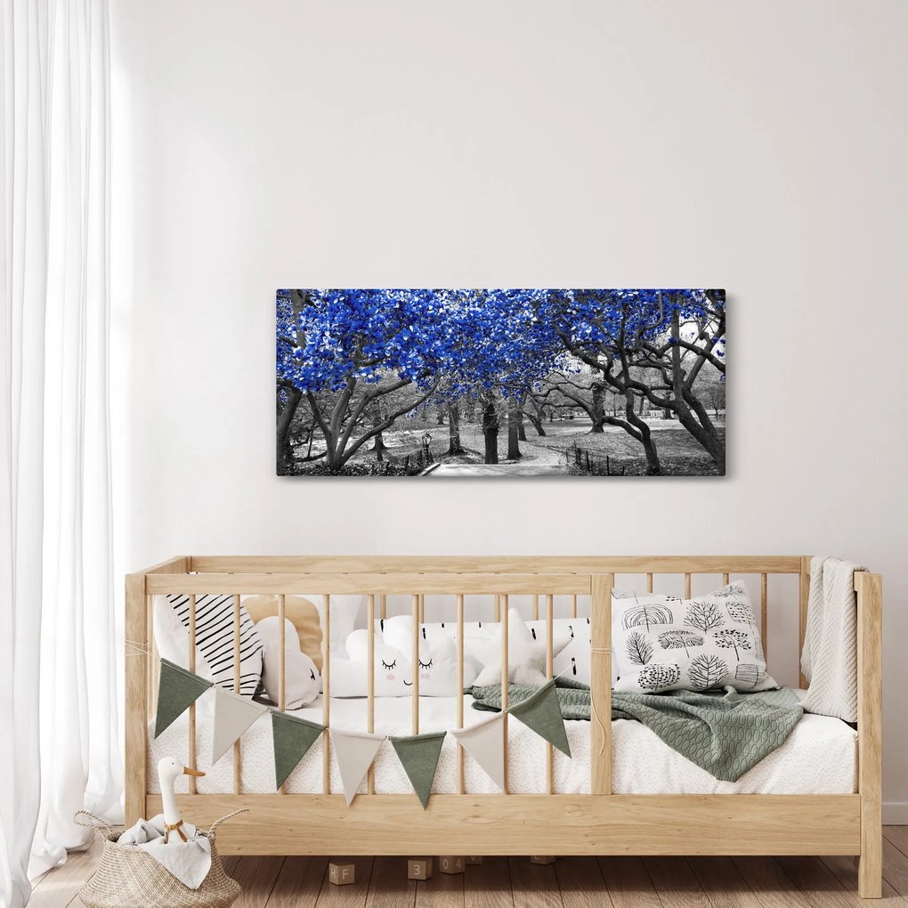 Tablou - Copaci albaștri Central Park, New York (120x50 cm)