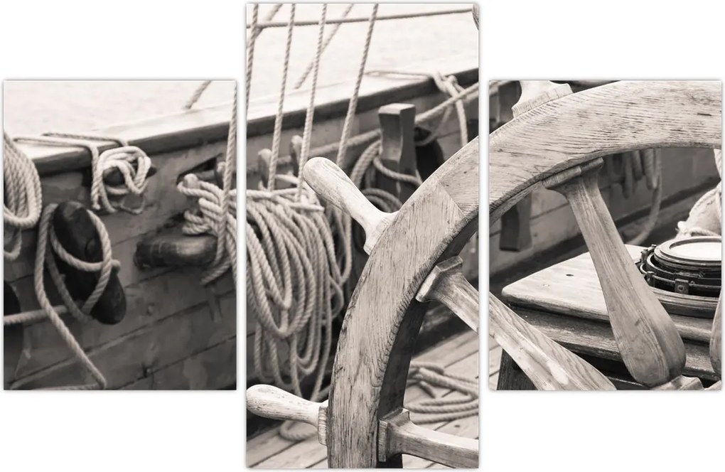 Tablou - Cârma de barcă cu vele (90x60 cm)