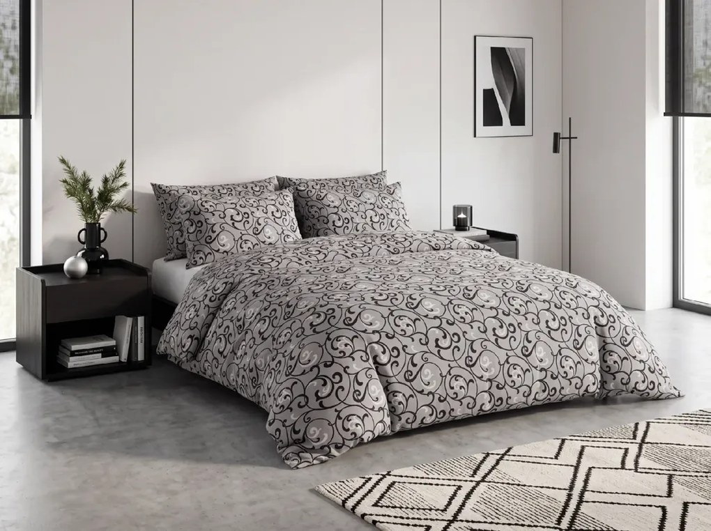 Lenjerie de pat din bumbac ORIENT BLEND gri Dimensiune lenjerie de pat: 70 x 90 cm | 140 x 220 cm