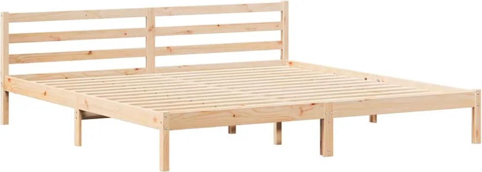 vidaXL Cadru de pat Maro 225,5 x 185,5 x 69,5 cm Lemn de pin masiv