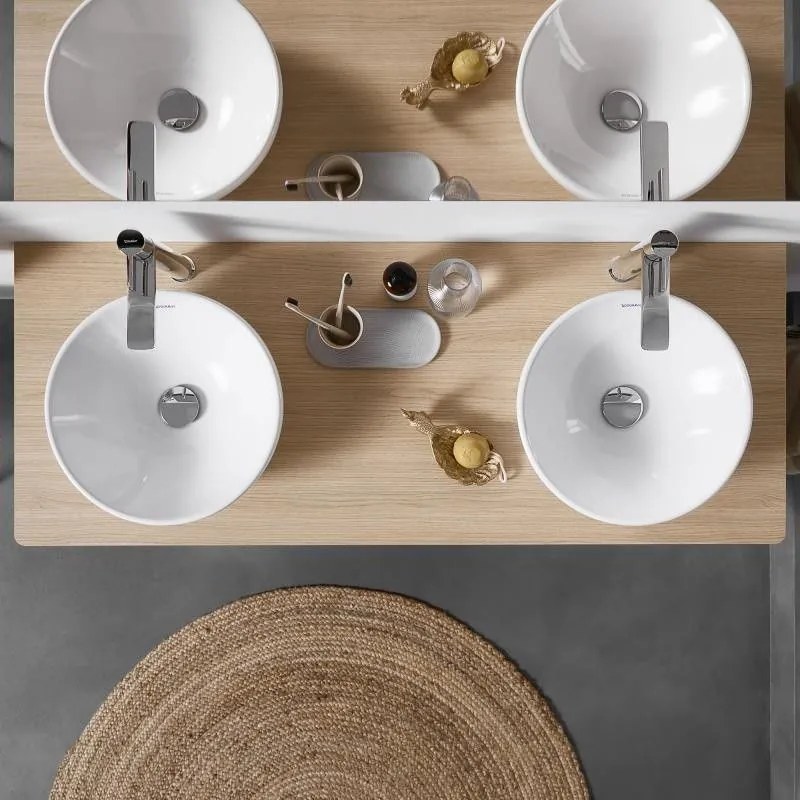 Lavoar baie pe blat, rotund Duravit D-Neo 40x40 cm