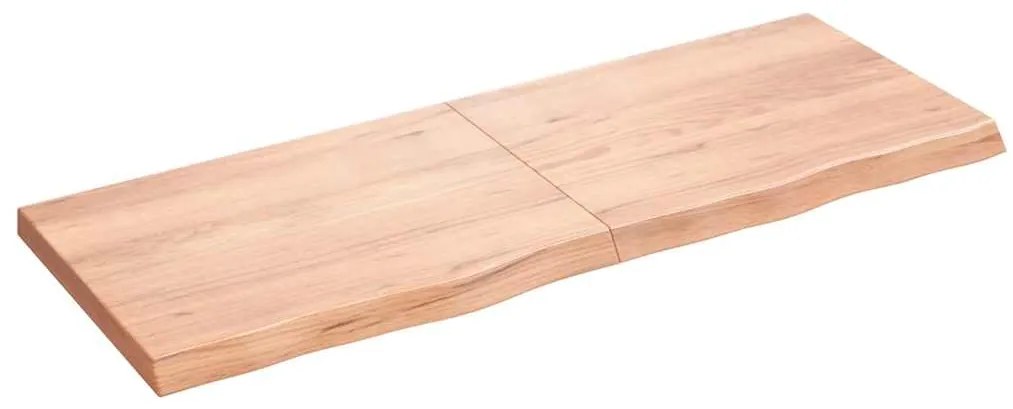 vidaXL Raft de perete maro deschis 160x60x(2-6) cm lemn stejar tratat