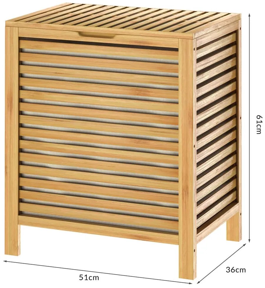 Deuba Cos de rufe din bambus - 62L