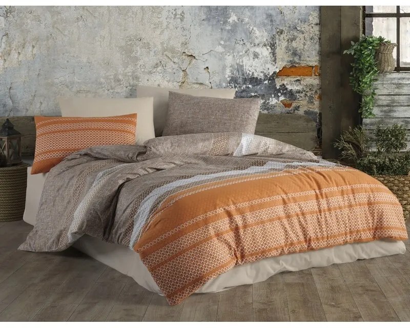 BedTex Lenjerie de pat din bumbac Federikoportocaliu, 140 x 200 cm, 70 x 90 cm
