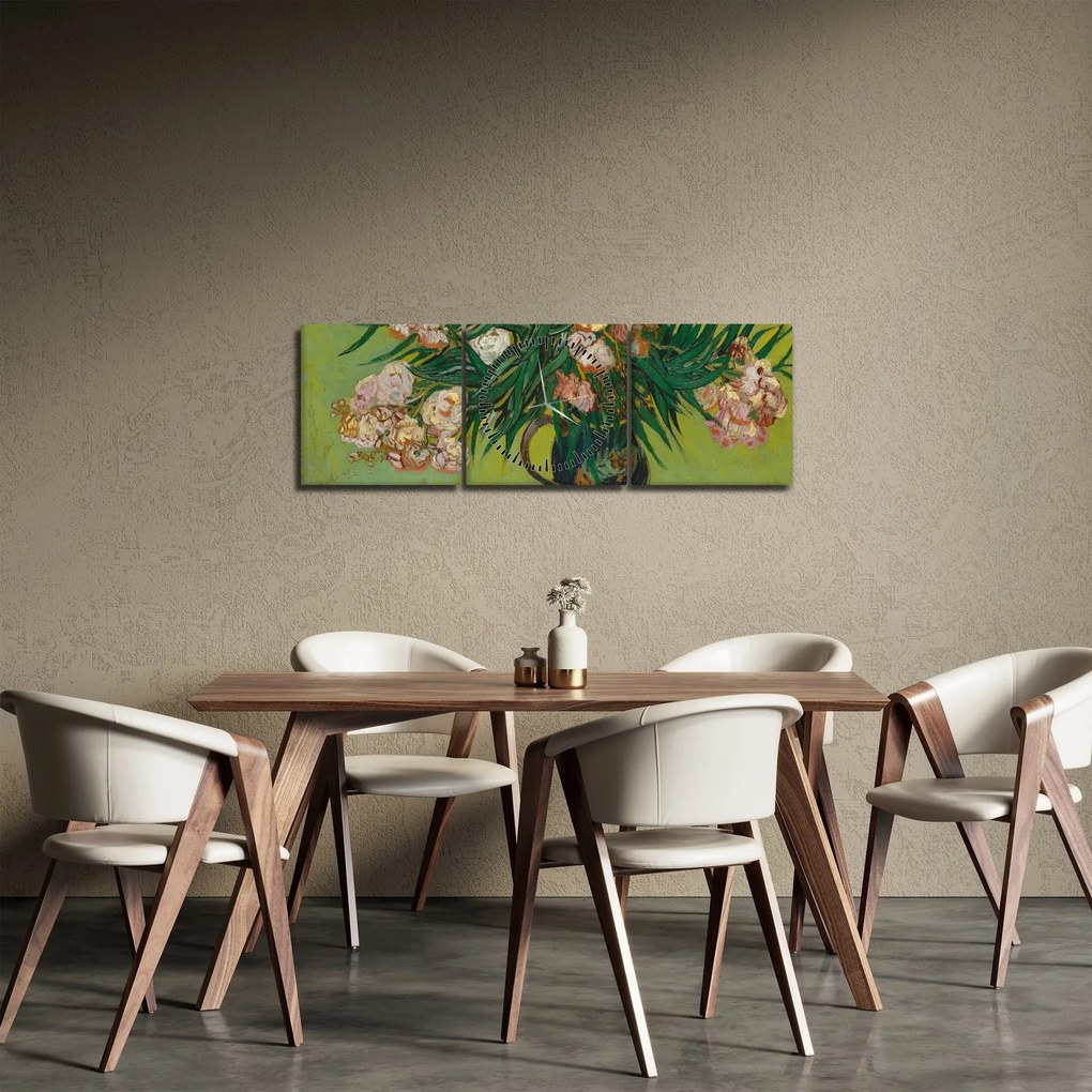 Tablou - Vincent van Gogh, Oleanders, reproducere (cu ceas) (90x30 cm)